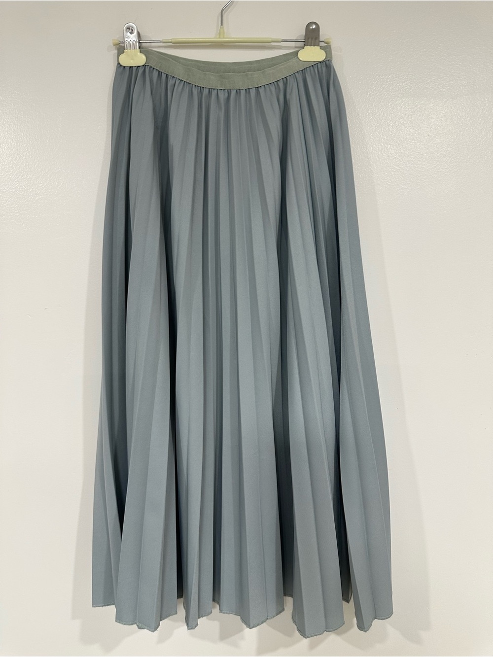 Pleated Maxi Skirt - Dusty Green